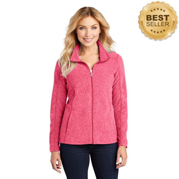 Women's Heather Microfleece Full Zip Jacket Thumbnail